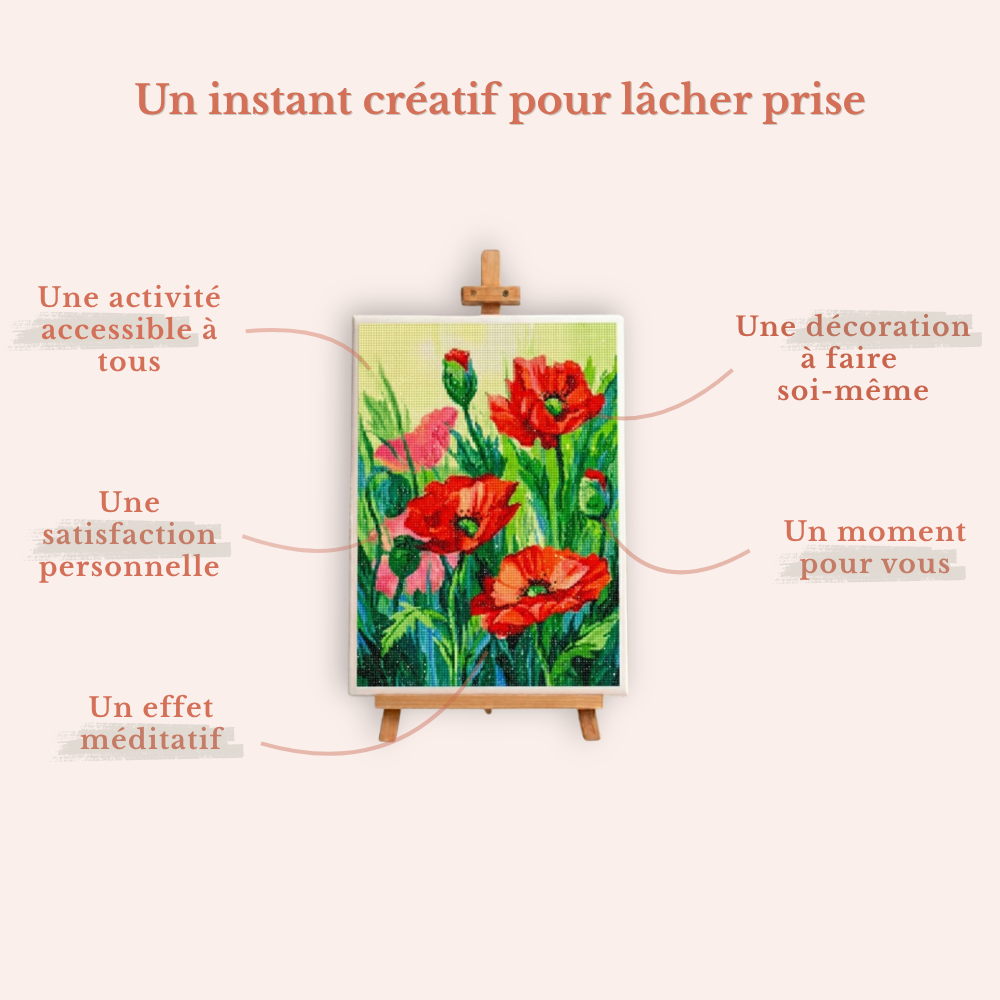 Diamond Painting - Champ de coquelicots