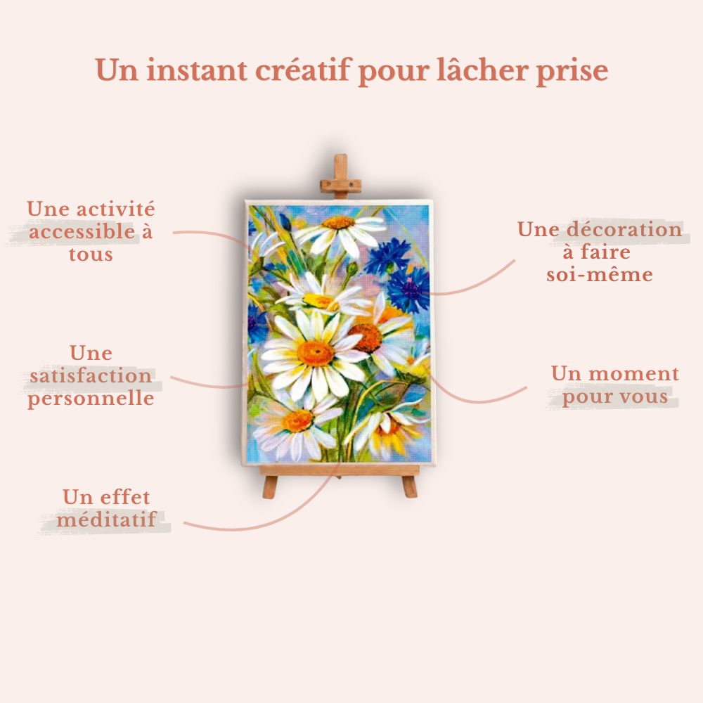 Diamond Painting - Bouquet de marguerites