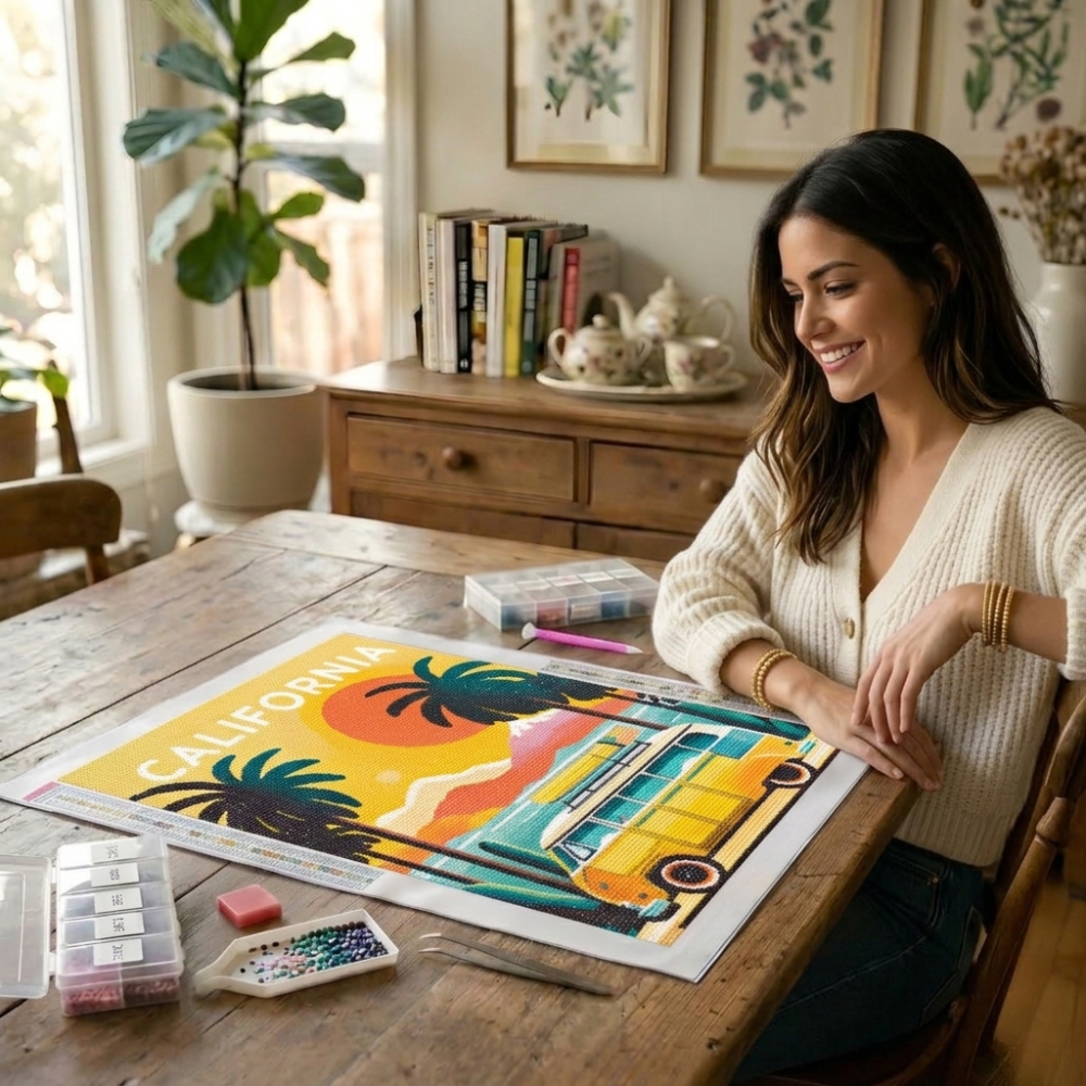 Diamond Painting - Sous le soleil de Californie