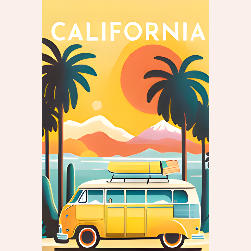 Diamond Painting - Sous le soleil de Californie