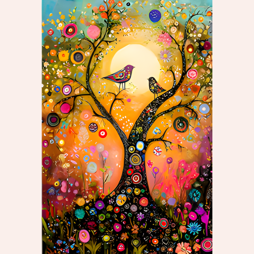 Diamond Painting - Oiseaux complices