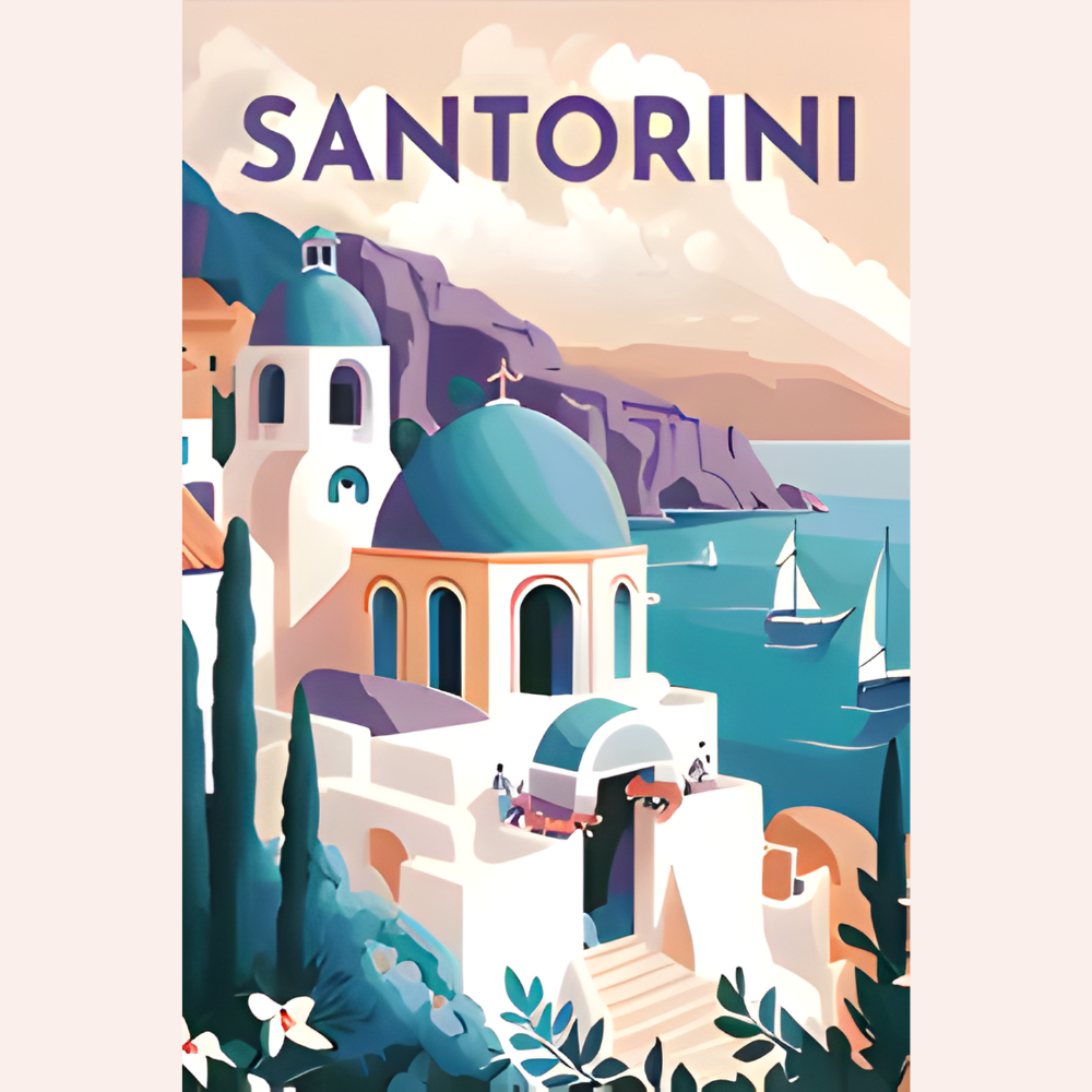 Diamond Painting - Été à Santorin
