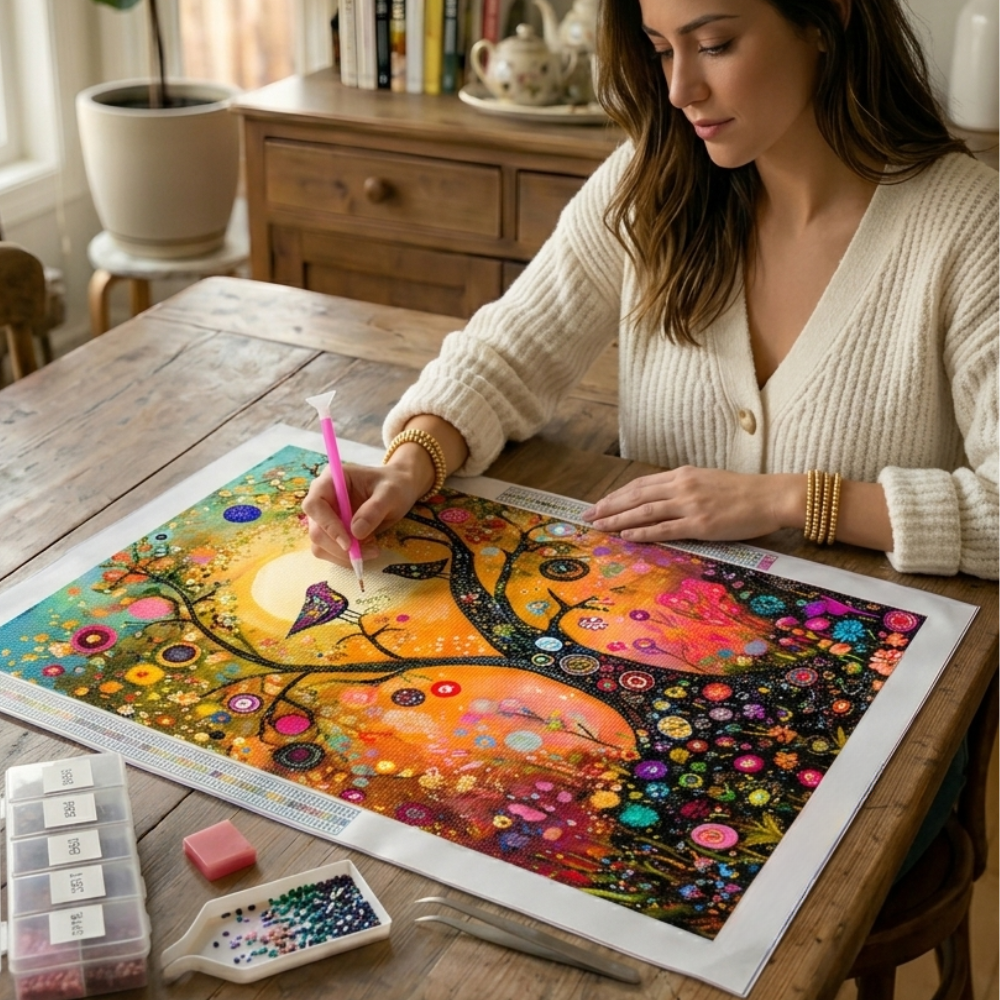 Diamond Painting - Oiseaux complices